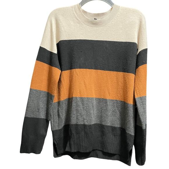 French Connection Men's Size Small Striped Color Block Sweater - Picture 1 of 7